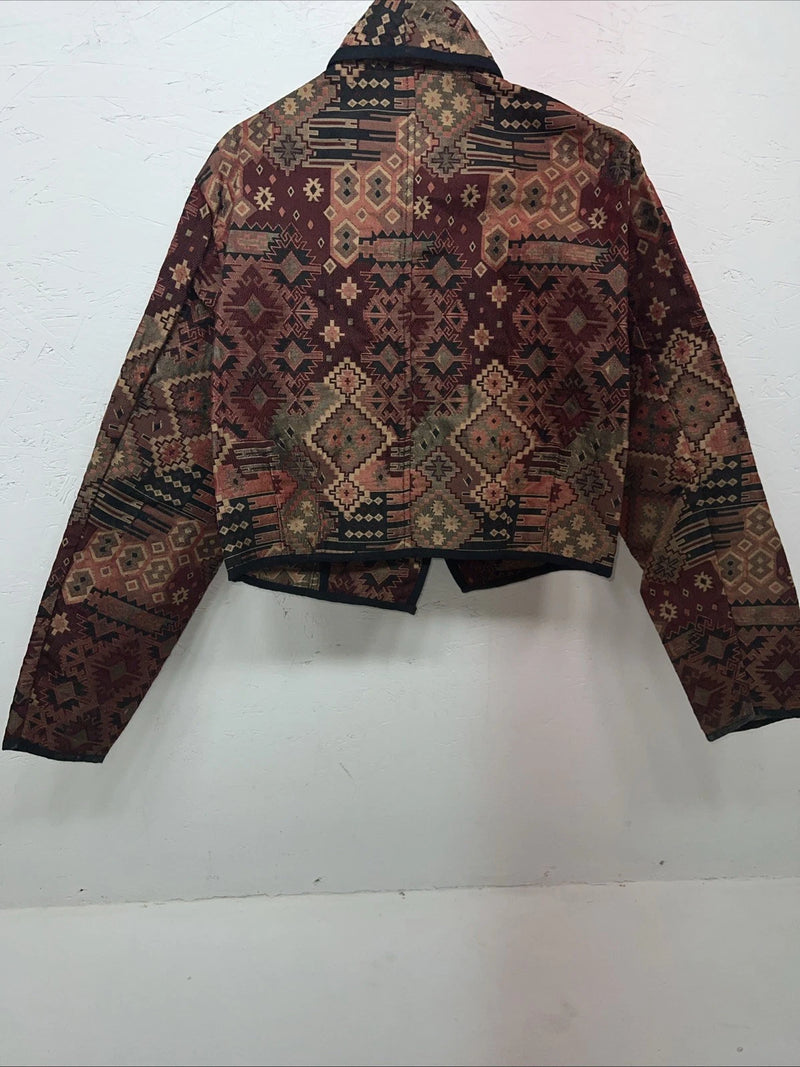 New Women’s Crazy Cowgirl Aztec Short Jacket Small H-607