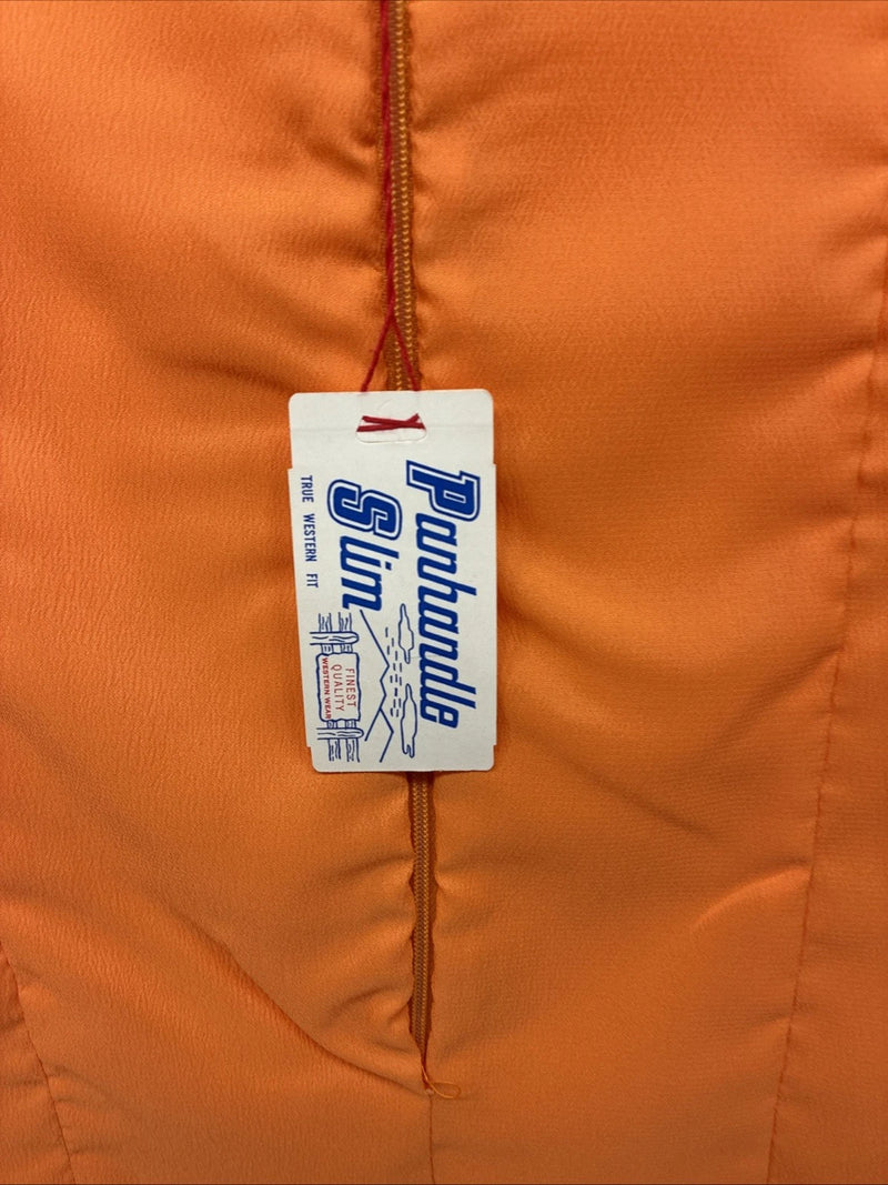 New Women’s Panhandle Slim Orange Long Sleeve Zip Up Size 12 TT-137