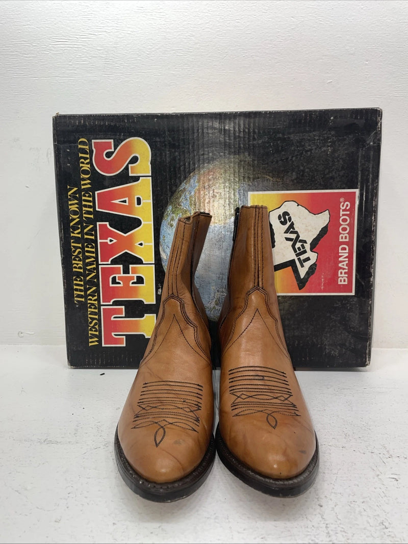 New Men’s Brown Texas Brand Cowboy Boots. M  354 10 D. 6-55