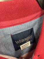 New Men’s Wrangler Red Designed Short Sleeve Polo Large CC-43