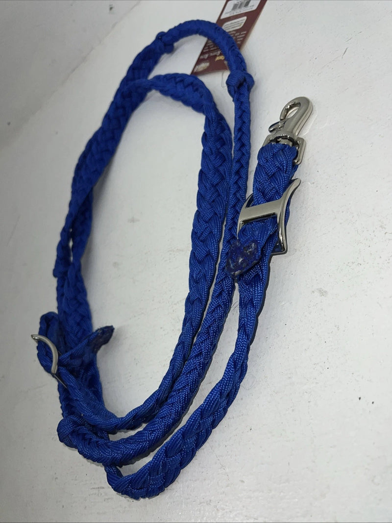 New Tough 1 Blue Nylon Braided Reins #54-915 Y-17