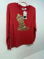 New Women’s Red Wrangler Long Sleeve Shirt S #75500AB 3B-26