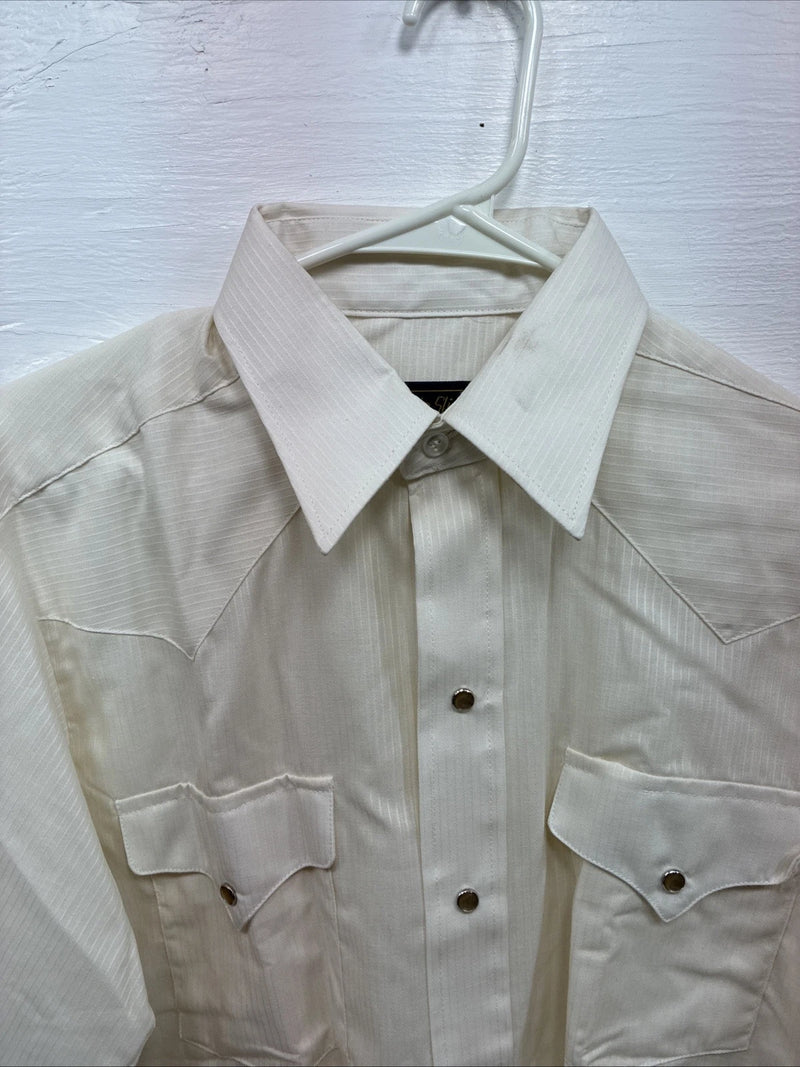 New Men’s Panhandle Yellow Long Sleeve Pearl Snap 15 Medium F-69