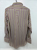 New Men’s Rock mount Multicolor Stripe Long Sleeve Pearl Snap 15.5 Medium AA-71