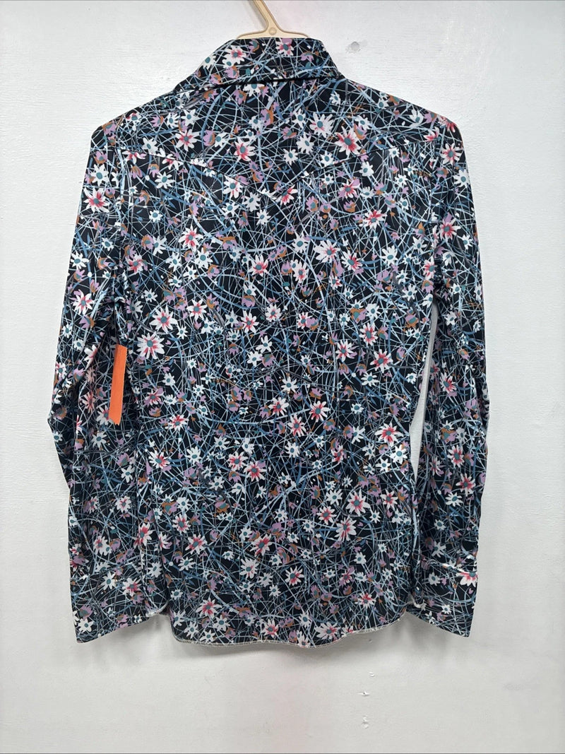 New Women’s Dickson Jenkins Multicolor Long Sleeve Pearl Snap Size 30 KK-1
