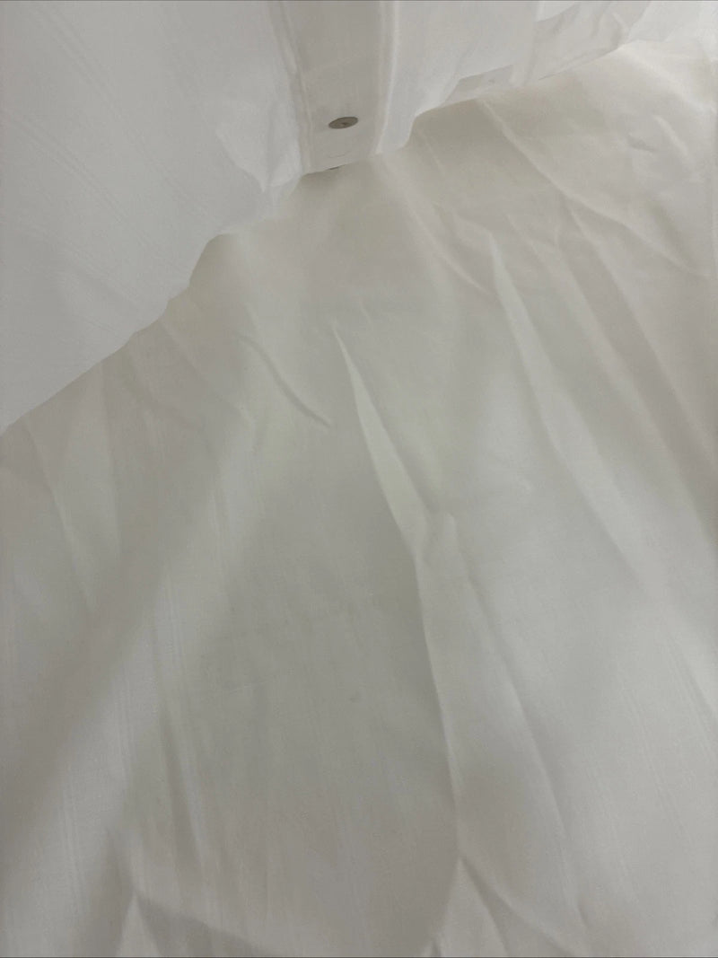 New Men’s ELY Cattleman White Stripe Long Sleeve Pearl Snap 18.5 X 35 2XL F-64