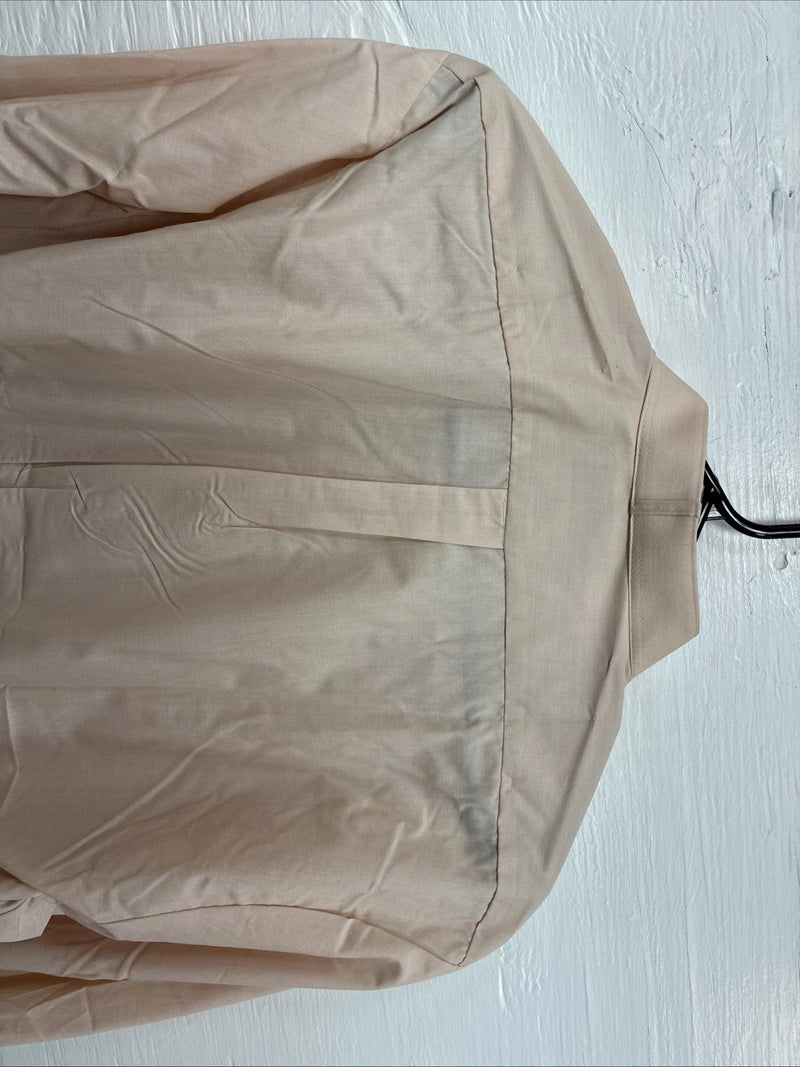 New Wayne Scott Tan Long Sleeve Button Up English Shirt XL AA-73