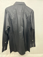 New Men’s White Horse Black Long Sleeve Pearl Snap Large AA-59