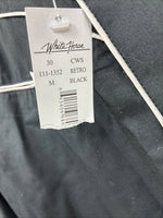 New Men’s White Horse Black Western Long Sleeve Pearl Snap Medium V-5