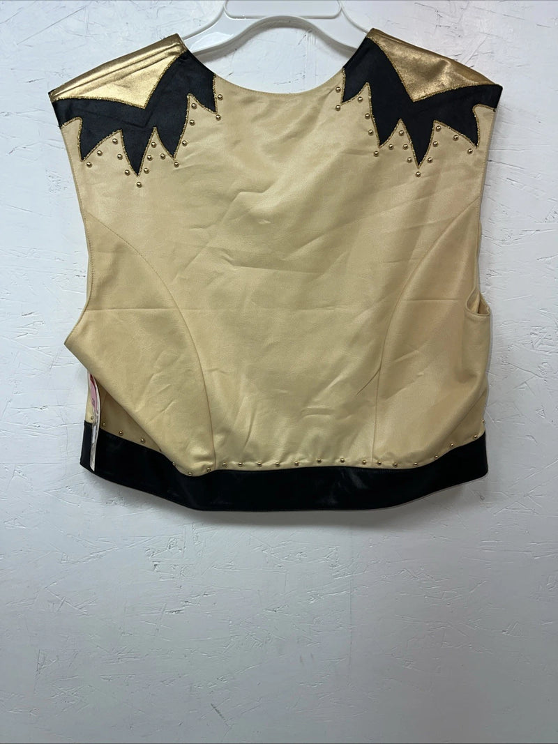 New Women’s 1849 Authentic Ranchwear Yellow Western Show Vest XXL #3325 UU-20