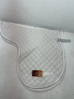 New Tough 1 Equiroyal White English Contour Saddle Pad #30-920 FF-604