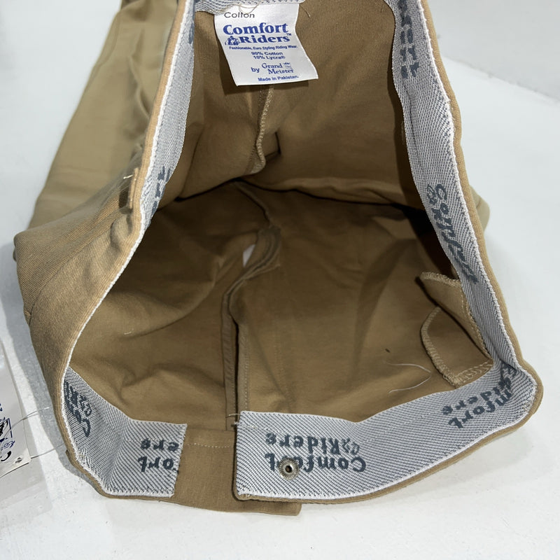 New Women’s Tan Comfort Riders Hunt Meister English Breeches. 36 L D-58