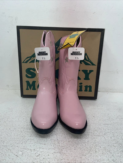 New Kids Pink With Fringe Smoky Mountain Cowboy Boots. 1058 C 1.5 1 1/2. 23-116