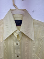 New Girls Panhandle Slim Yellow Long Sleeve Pearl Snap Size 8 DD-123