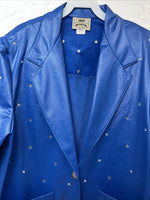 New Women’s 1849 Authentic Ranchwear  Blue Western Show Jacket Large UU-58
