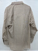 New Men’s Trail Ridge Multiple Color Stripe Long Sleeve Pearl Snap 2XL H-32