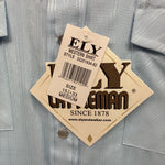 New Men’s ELY Cattleman Blue Stripe Long Sleeve Pearl Snap Medium J-81