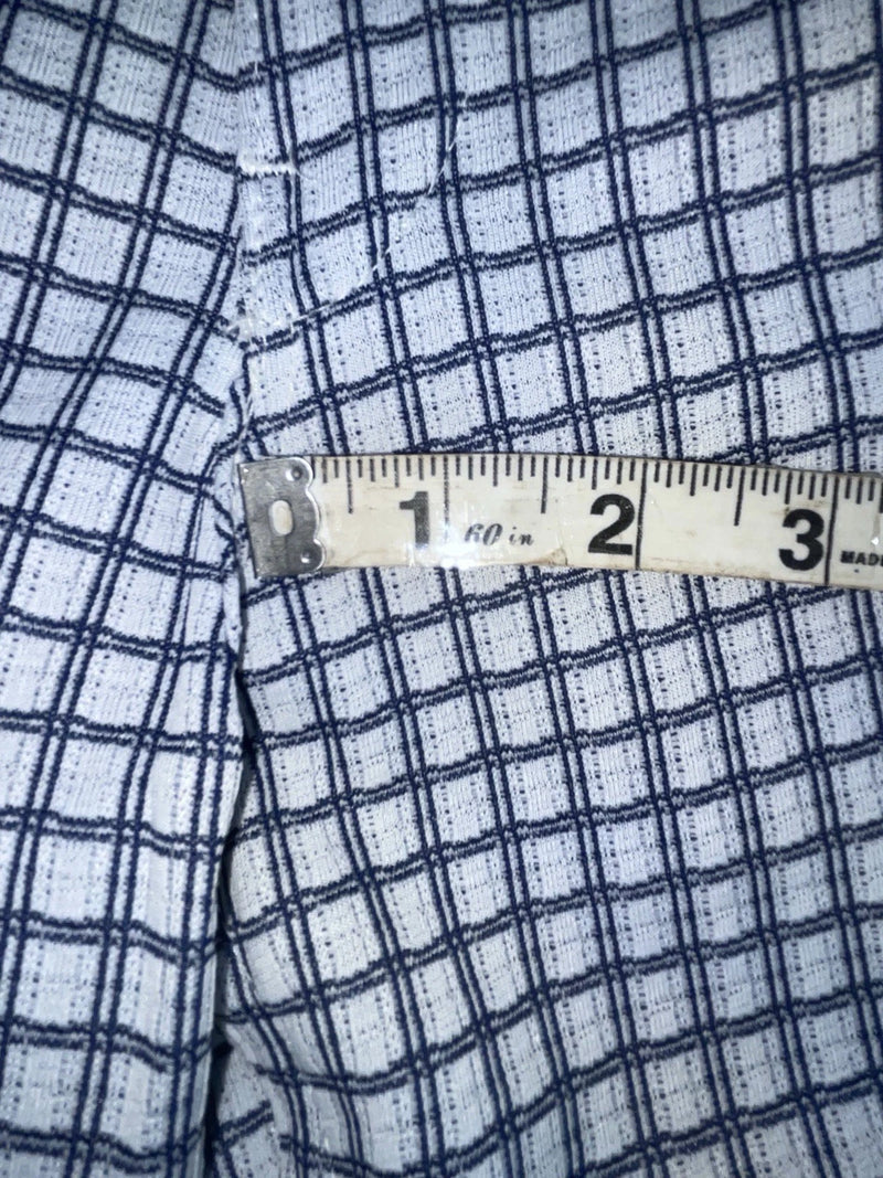 New Vintage Blue Checkered Polyester Pants #5450087 NN-153