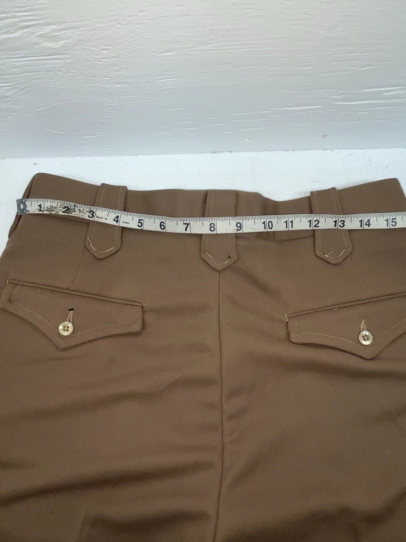 New Vintage Brown Dickson Jenkins Polyester Pants #2442 SS-36
