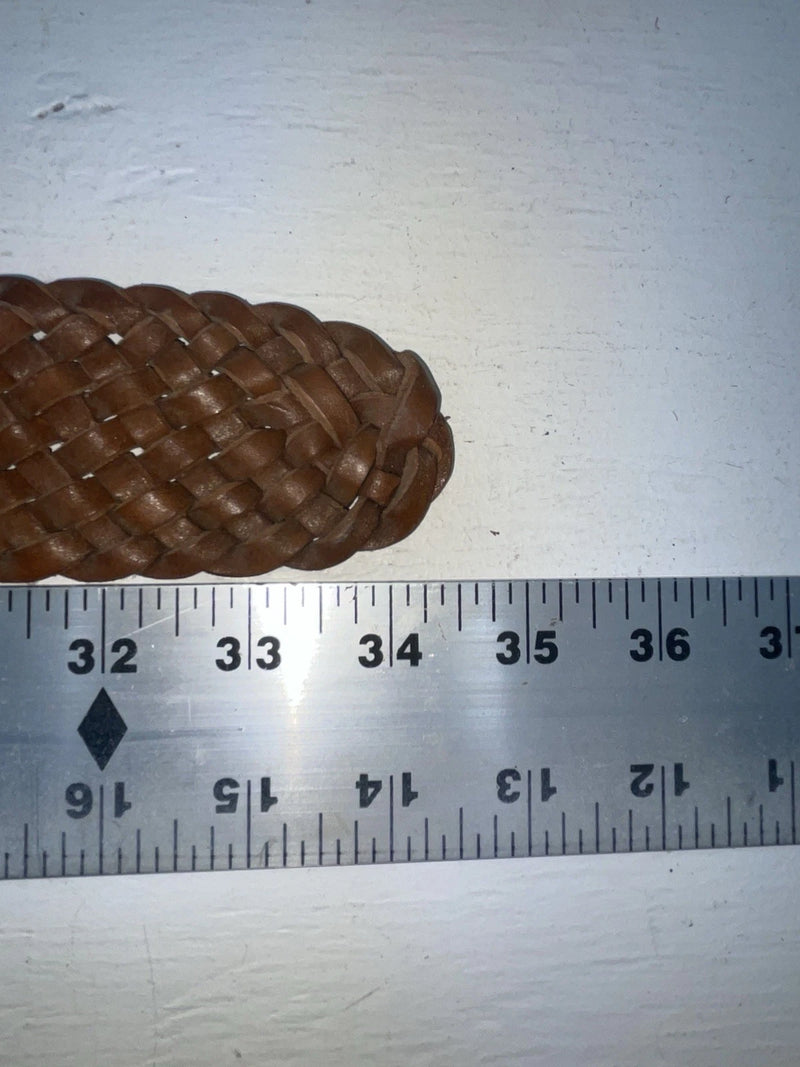 New Brown Genuine Leather Braided S Belt #8840 NN-95 