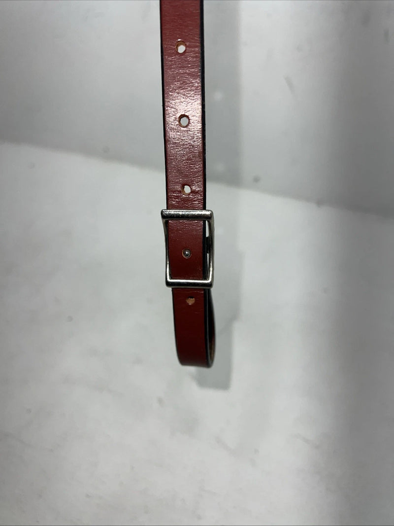 New Dark Oil Brown Genuine Leather Breatcollar With Metal Chest Piece Y-27