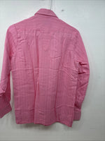 New Women’s Rockmount Pink Long Sleeve Pearl Snap Size 34 TT-34
