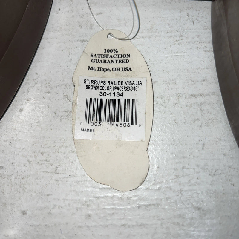 New Weaver Brown Plastic Adult Stirrups #30-1134 FF-4