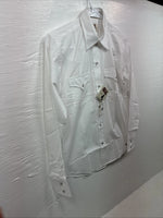 New Boys ELY Cattleman White Long Sleeve Pearl Snap Size 14 AA-41