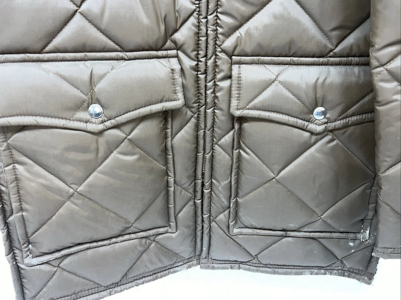 New Women’s Brown Double K Long Puffer Jacket 36 #57249 RR-33