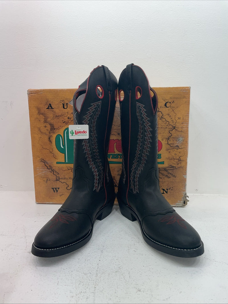 New Men’s Black Laredo Cowboy Boots. 62010 10 E W. 6-85