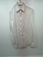 New Women’s White H Bar C Long Sleeve Button Up Shirt 3B-34
