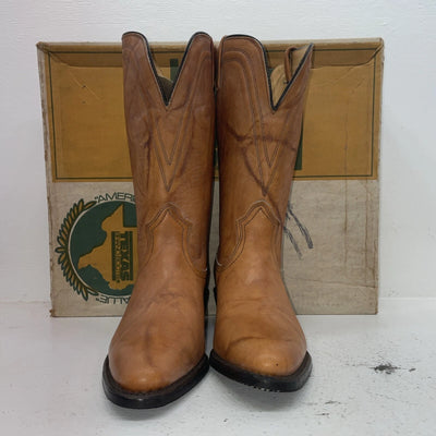 New Women’s Brown Texas Brand Cowboy Boots. 4844 9.5 9 1/2 M. 15-150