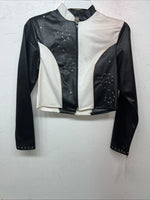 New Women’s 1849 Authentic Ranchwear Black White Short Show Jacket XS WW-12
