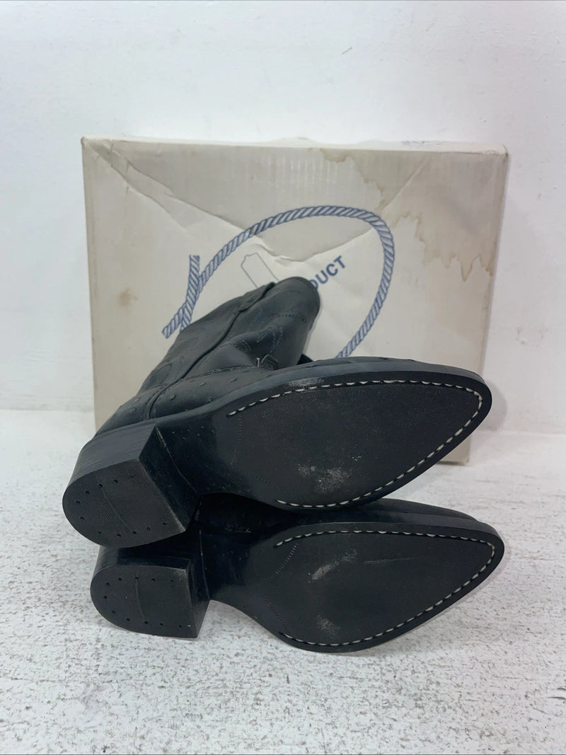 New Kids Black A Jama Product Cowboy Boots. J 9110 12.5 12 1/2. 23-3
