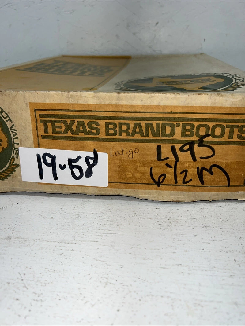 New Women’s Brown Texas Brand Cowboy Boots. L 195 6.5 6 1/2 M. 19-58