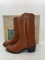 New Men’s Brown Texas Brand Cowboy Boots. B 111 5 D. 1-24