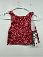 New Kids Kiddie Korral Red Western Design Sleeveless Vest Size Medium YY-33
