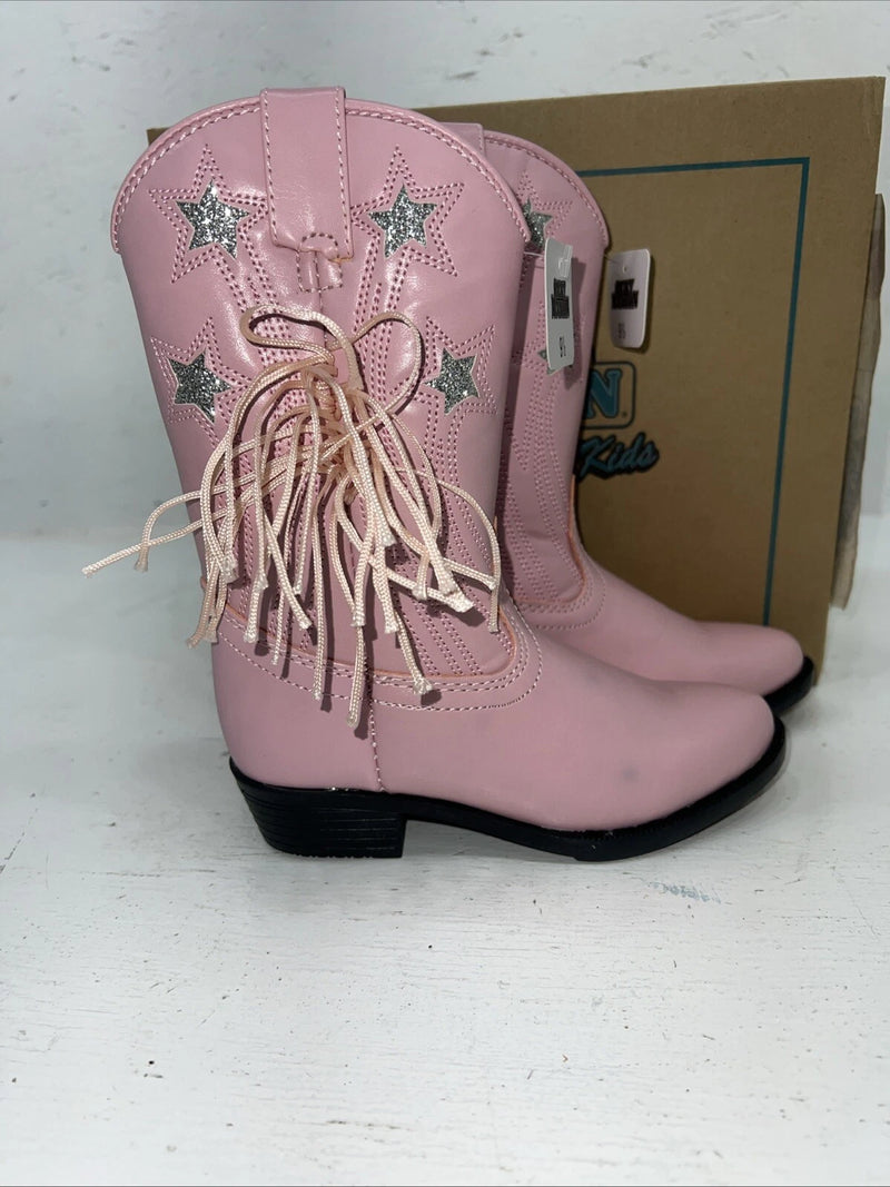 New Children’s Pink Smokey Mountain Cowboy Boots. 1058jc. 9.5 9 1/2 24-19