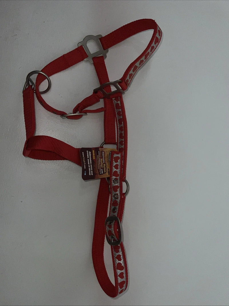 New Tough 1 Red Heart Adjustable Nylon Full Halter #50-2031 3C-2