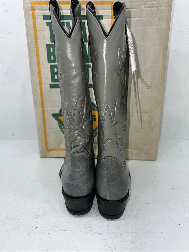 New Women’s Grey Texas Brand Cowboy Boots. L 29 6 M. 20-136