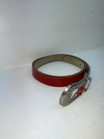 New Red Genuine Leather 40” Belt Z-84
