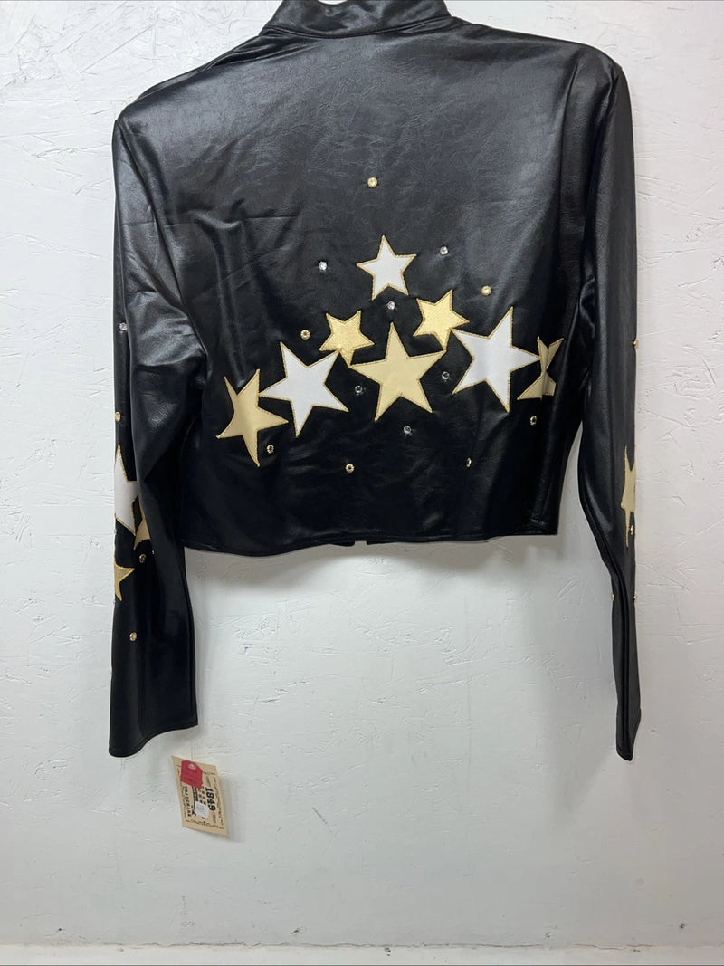 New Women Black 1849 Authentic Ranchwear long Sleeve Western show Shirt L UU-48