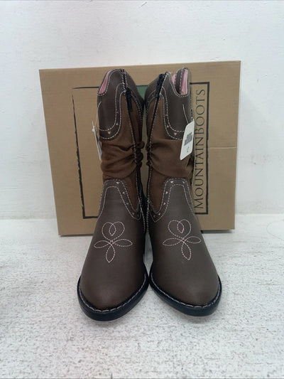 New Kids Brown Smoky Moutnain Cowboy Boots. 1122 C 12. 22-99