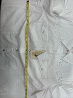 New Women’s Cumberland White Gem Long Sleeve Pearl Snap Size 1X KK-83