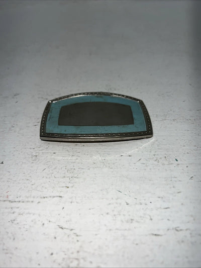 New Women’s Square Silver Turquoise Belt Buckle Mirror Middle F-12