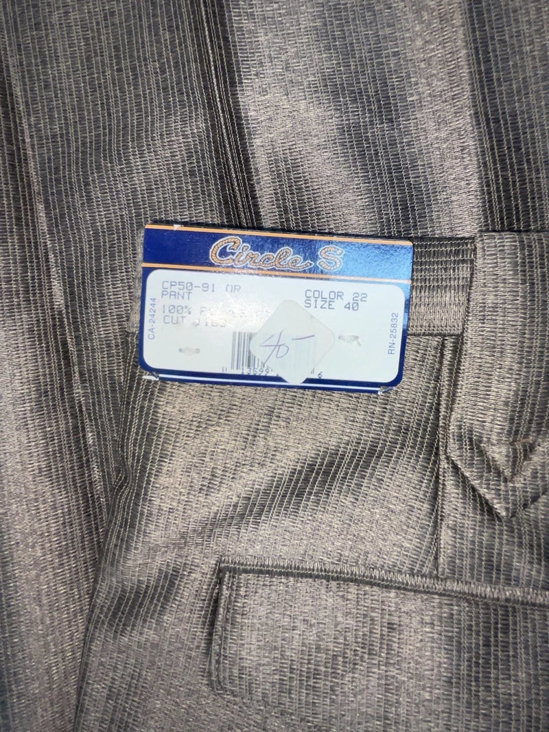 New Vintage Brown Circle S Polyester Pants #CP5091 XX-115