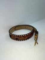New Brown Genuine Leather Longhorn Tooled 32” Belt #82827 JJ-1