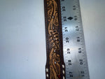 New Red Genuine Leather Longhorn Weaved And Tooled 30” Belt #82828 Z-49