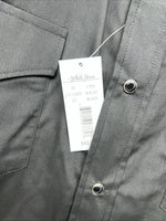New Men’s Black White House Pearl Snap Long Sleeve Shirt. L Tall P-51