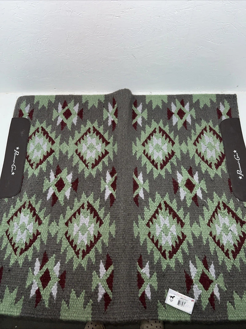 New Professionals Choice Green Gray Red Navajo Saddle Pad Blanket Pad-28